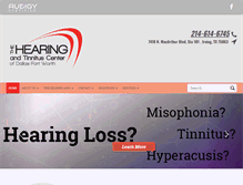 Tablet Screenshot of hearingcenterdallas.com